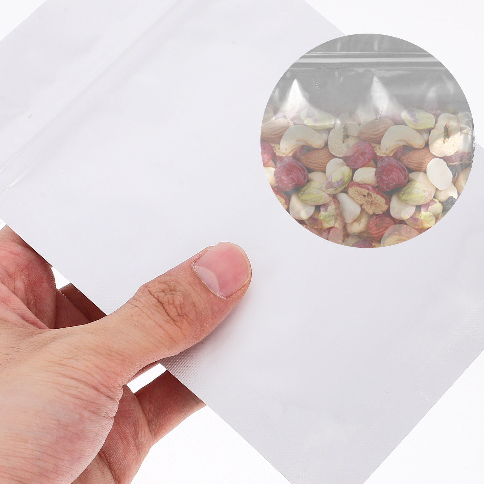 Food Storage Usa - 50 個の高耐久再密封可能なアルミホイルバッグ、食品保存用、茶、コーヒー、砂糖、穀物、ジュエリー用、スタンドアップ密封ポーチ