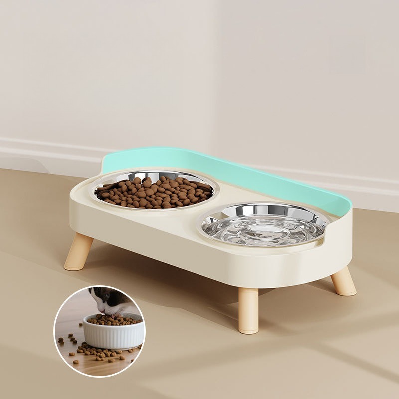 Storage Tips For Food - 猫用ボウル ペット用給餌ボウル 転倒防止 首を保護するダブルボウル ステンレス製ペット用給餌ボウルスタンド ペット用品