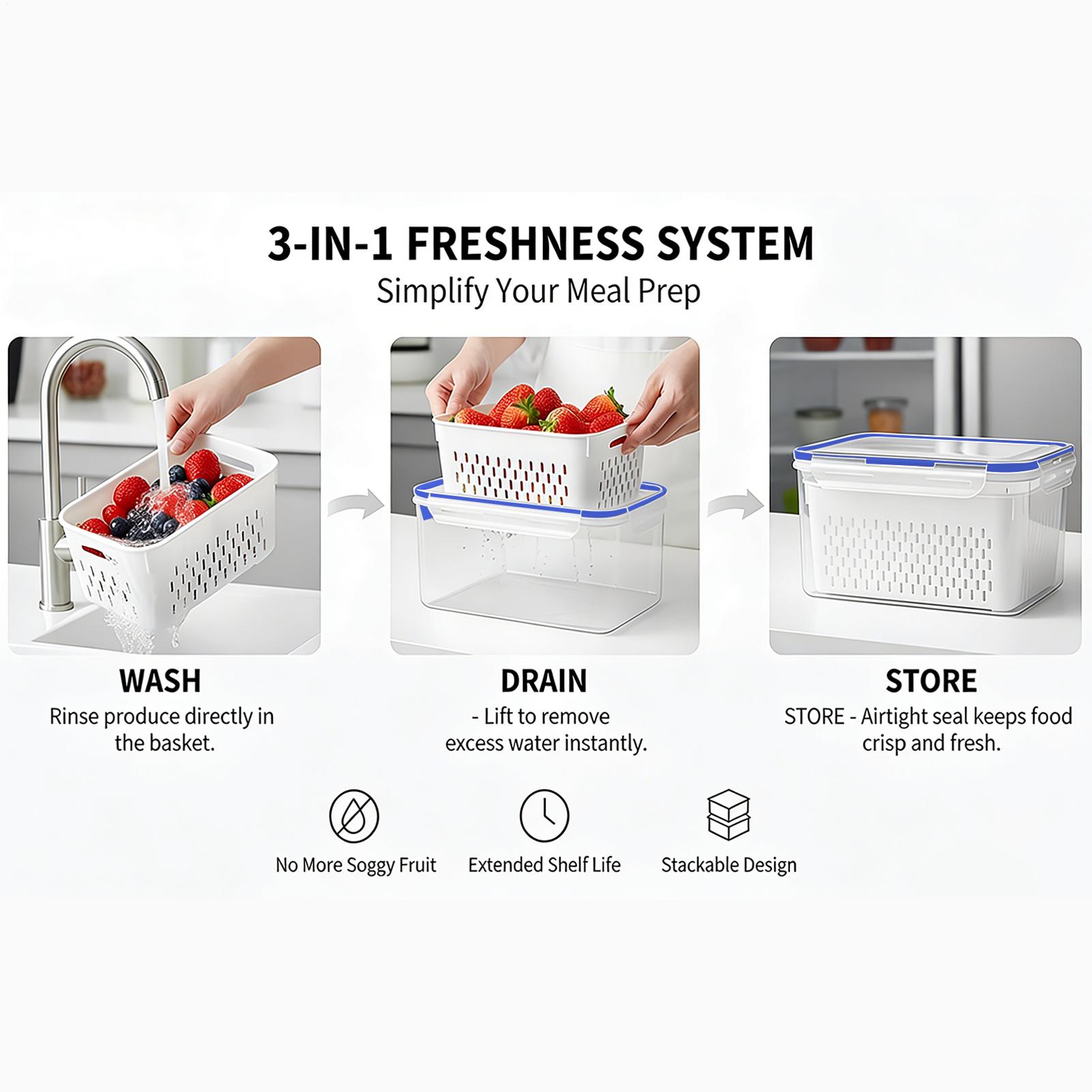 Food Storage Vegetables - 4 in 1 食品保存容器 4 in