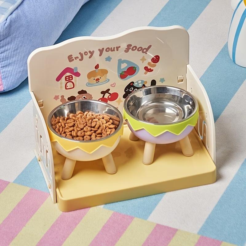 Storage Tips For Food - 猫と犬用のペット用給餌テーブル、食べ物のこぼれを防ぎ、組み立てと掃除が簡単、転倒防止機能付き。