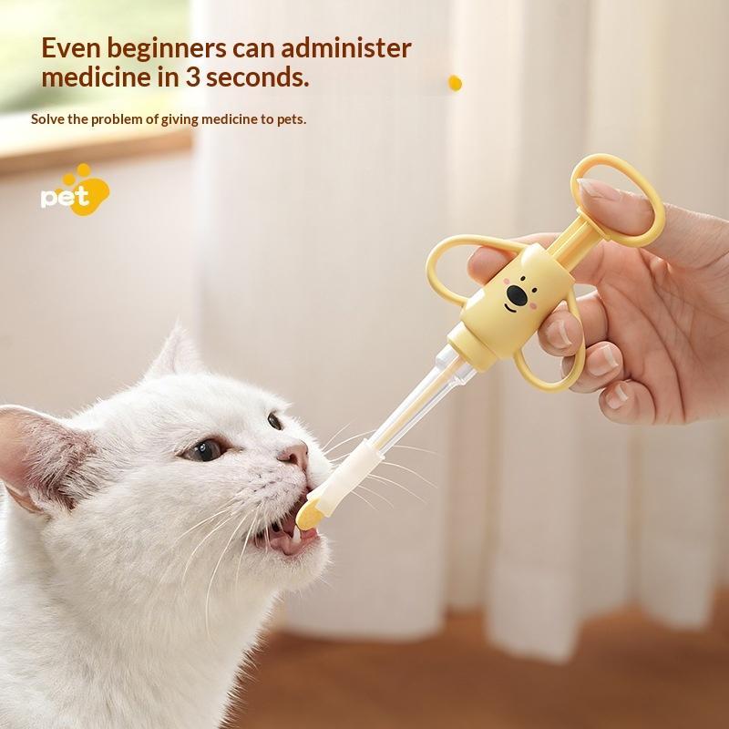 Storage Tips For Food - ペット用薬入れ ソフトシリコンチップ付き 握りやすいハンドル付き 猫、犬、小型ペット用ピルディスペンサー