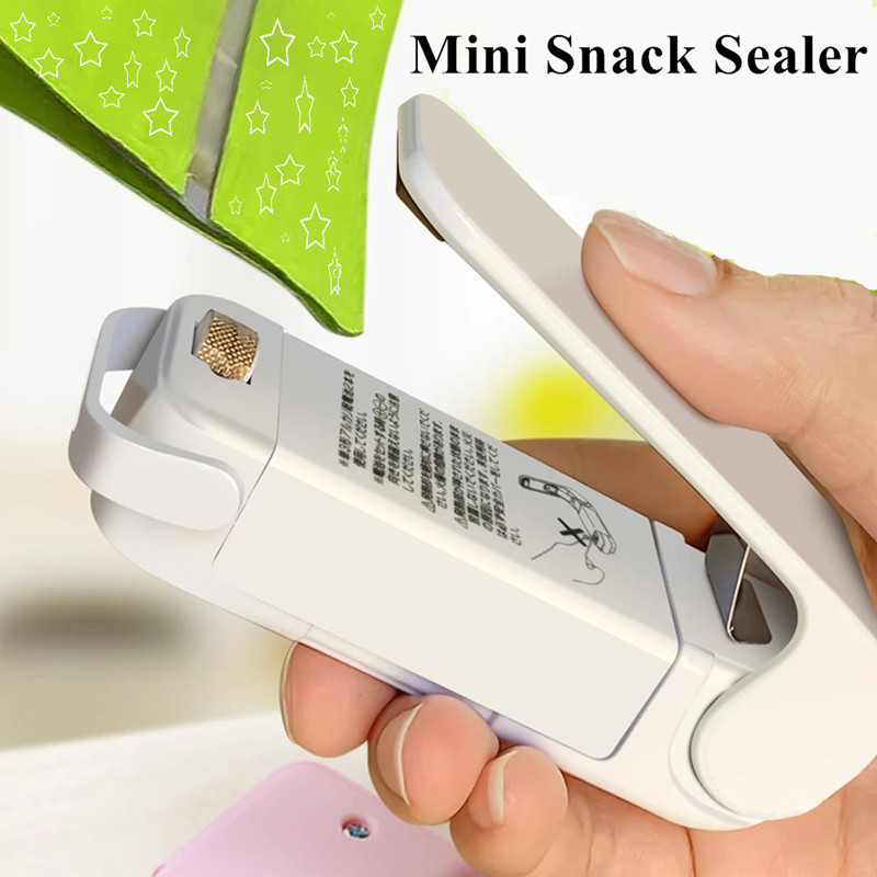Food Storage Vacuum Sealer Machine - ポータブルバッグヒートシーラープラスチックパッケージ保存袋クリップミニシール機ハンディステッカーシール食品スナックキッチンガジェット