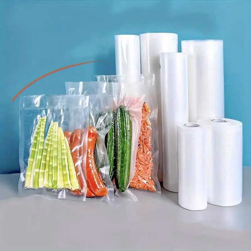 Food Storage Vacuum Sealer Machine - 500cm/ロール 食品真空バッグ 真空調理用保存包装袋 真空シーラー用 肉 果物