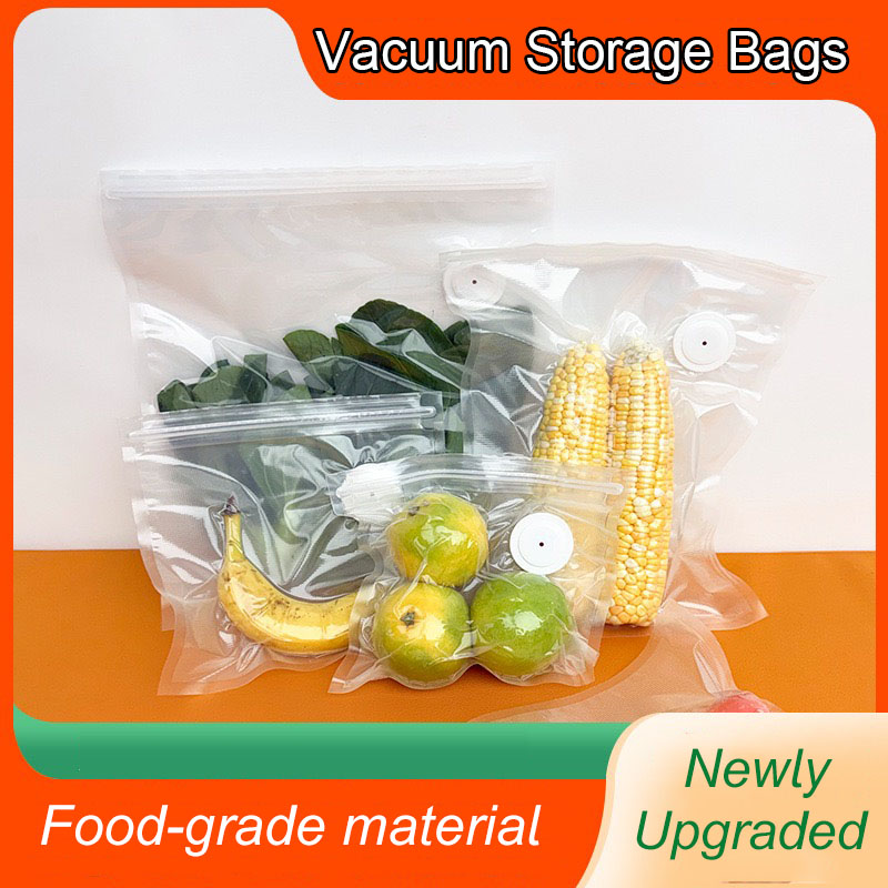 Food Storage Vacuum Sealer Machine - 新しい再利用可能な真空保存袋 キッチン野菜果物包装袋 食品シーラーバッグ 鮮度保持シーリングポーチ
