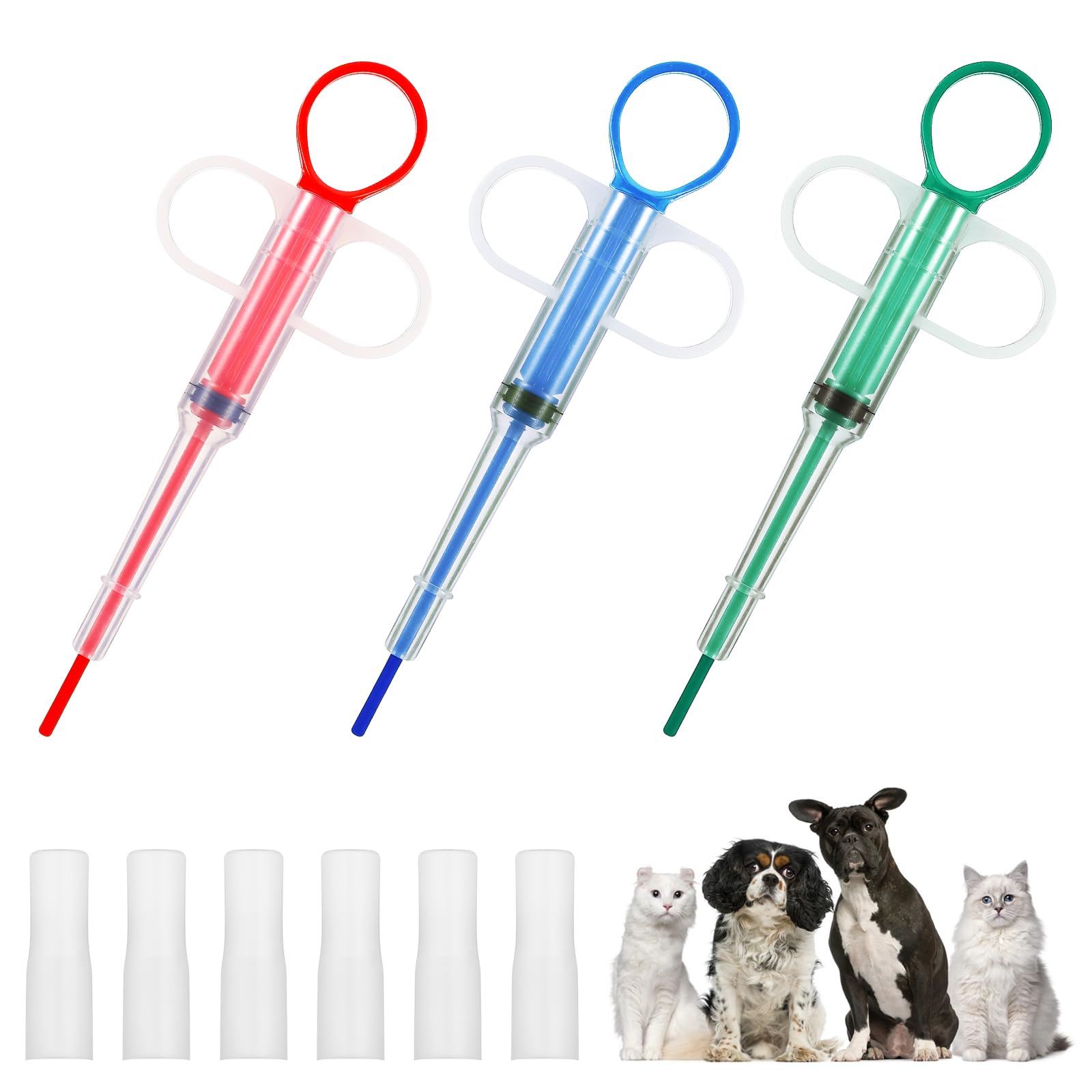 Storage Tips For Food - 簡単操作片手ソフトチップピルシューター、犬猫用二重目的ペット薬注射器フィーダー、迅速給餌・洗浄ツール