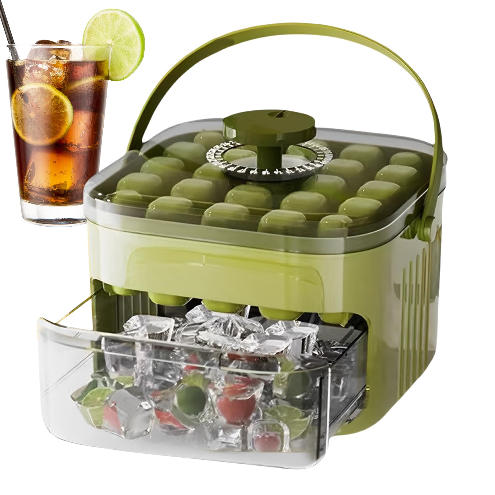 簡単プレス式製氷皿 蓋付き収納付き 冷たい飲み物用 食品グレ - Food Storage Essentials のレビューと価格