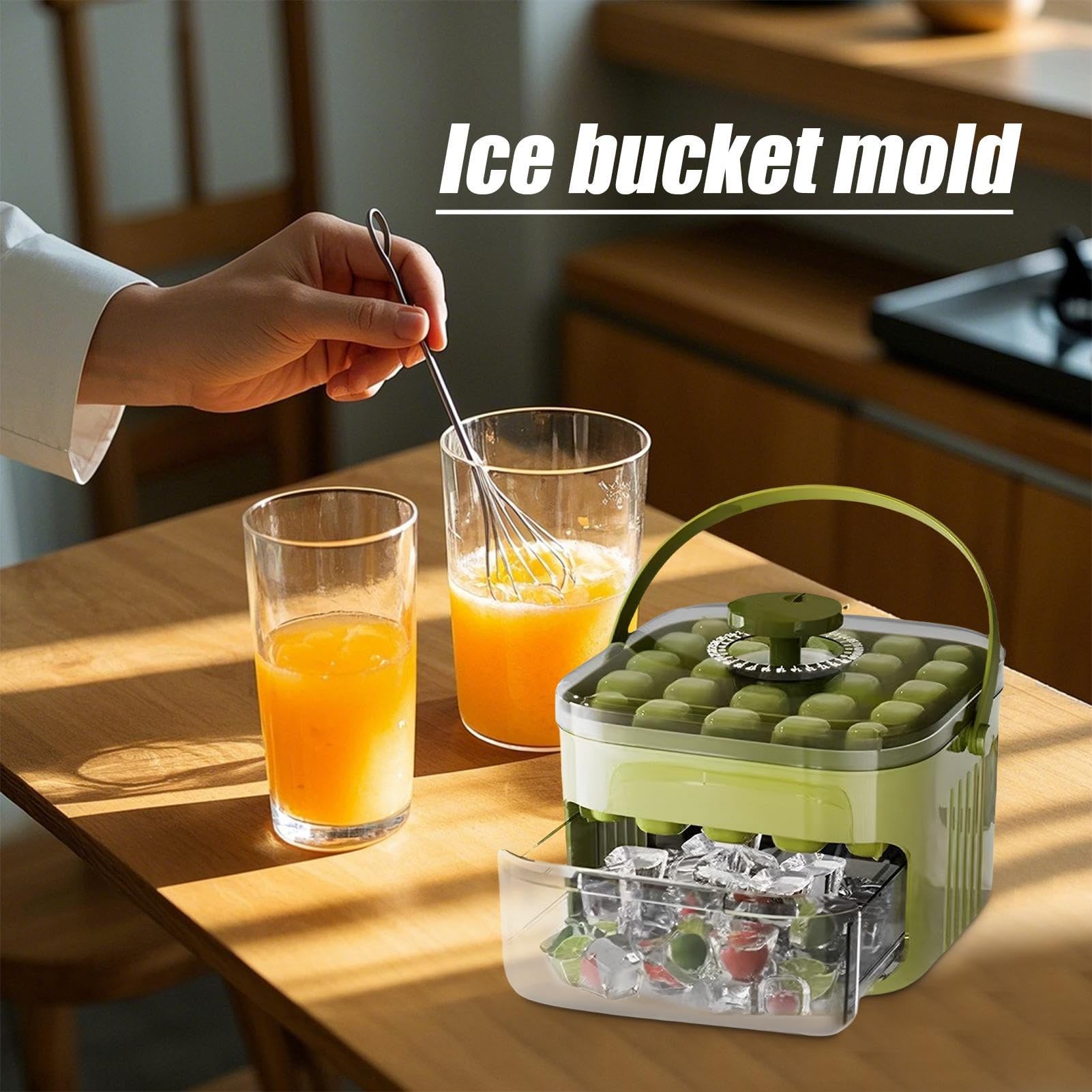 簡単プレス式製氷皿 蓋付き収納付き 冷たい飲み物用 食品グレ - Food Storage Essentials のレビューと価格