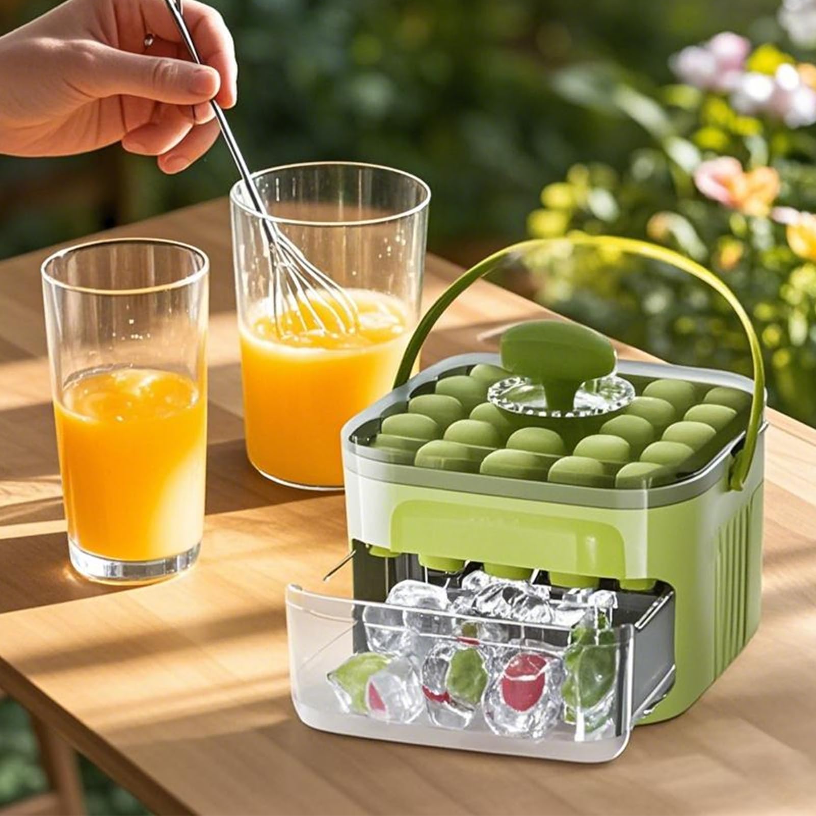 簡単プレス式製氷皿 蓋付き収納付き 冷たい飲み物用 食品グレ - Food Storage Essentials のレビューと価格