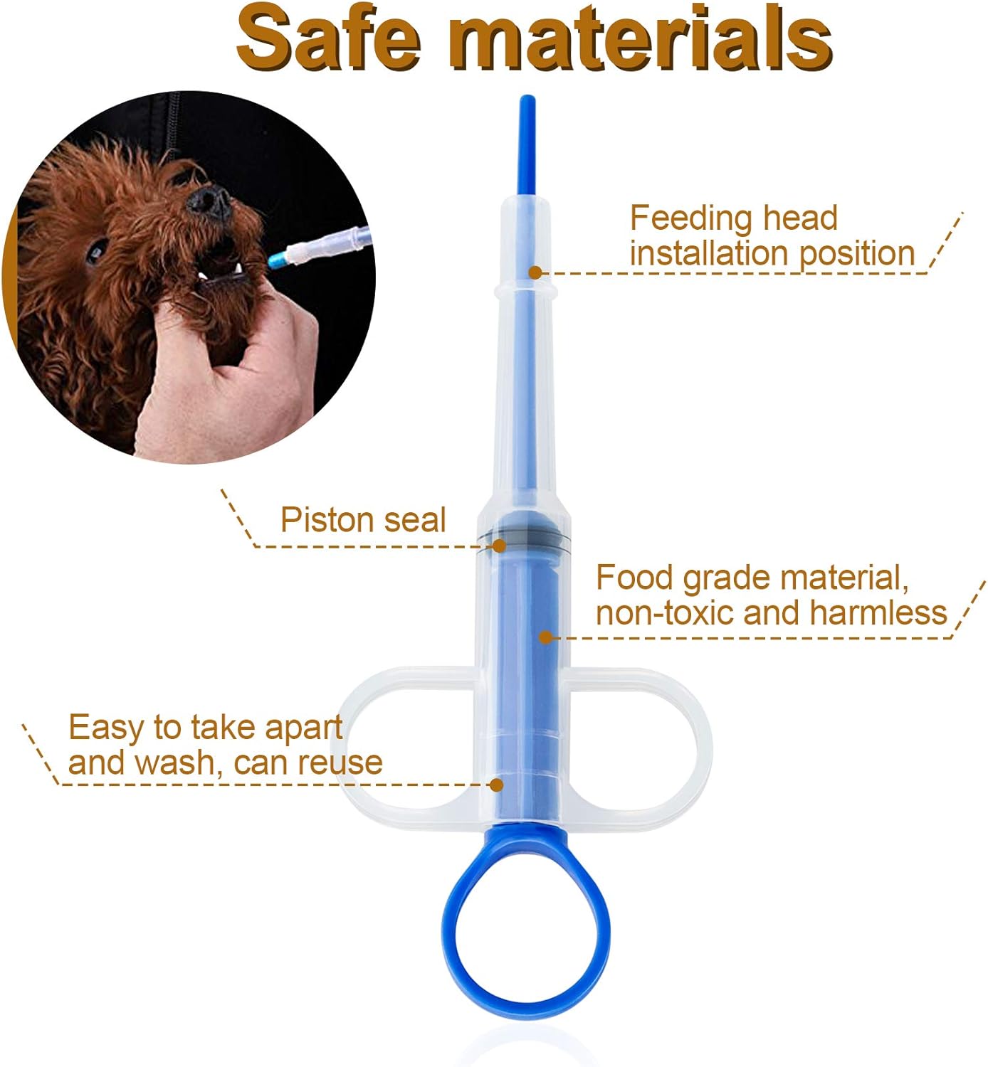 ペット用薬フィーダー、シリコン注射器 猫 犬 子犬用ピルディ - Storage Tips For Food のレビューと価格