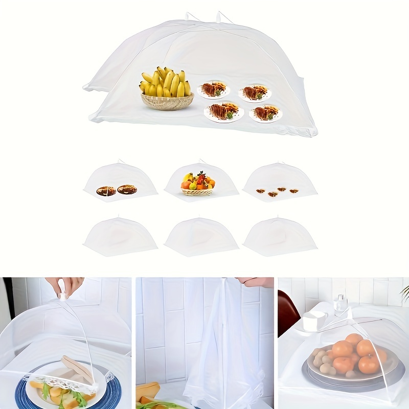 家庭料理用折りたたみ式メッシュフードカバー、防虫、白、蚊、テ - Food Storage Tupperware のレビューと価格