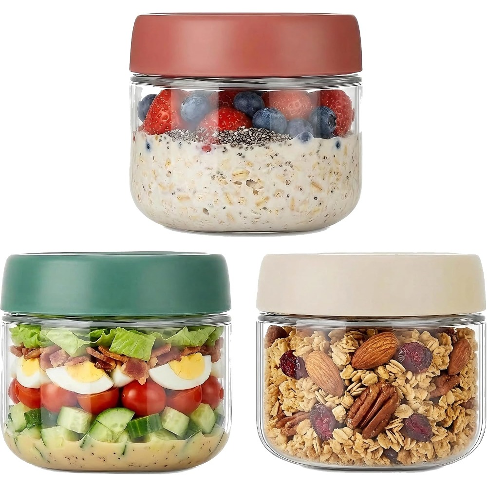 3個パック 10オンスガラス瓶 ねじ込み式蓋付き 広口 オー - Storage Food Prep のレビューと価格