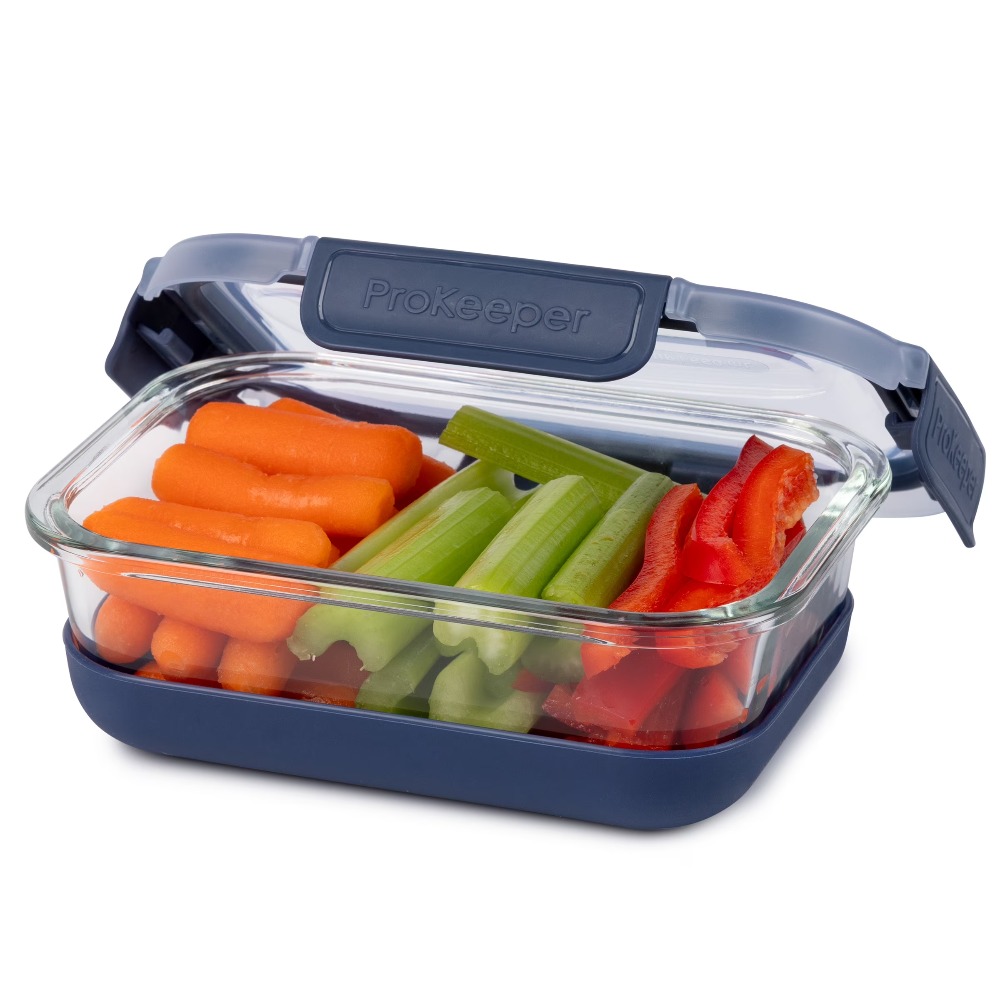 2.8カップガラス製食品保存容器、シリコンベースと気密ロック - Storage Food Prep のレビューと価格