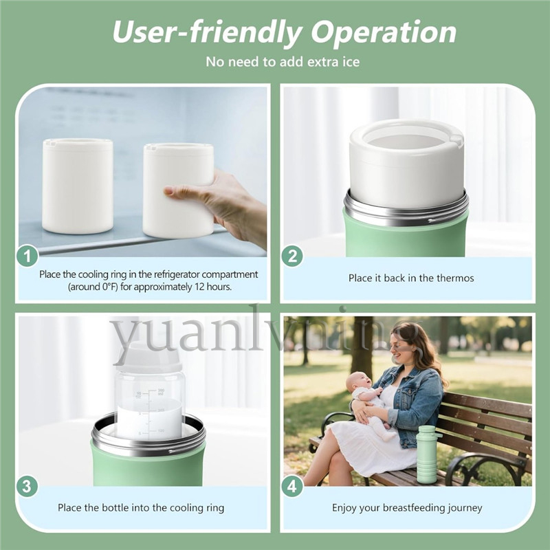 ポータブル母乳冷却ボトル、母乳保存バッグ、保冷バッグ、赤ちゃ - Food Storage Essentials のレビューと価格