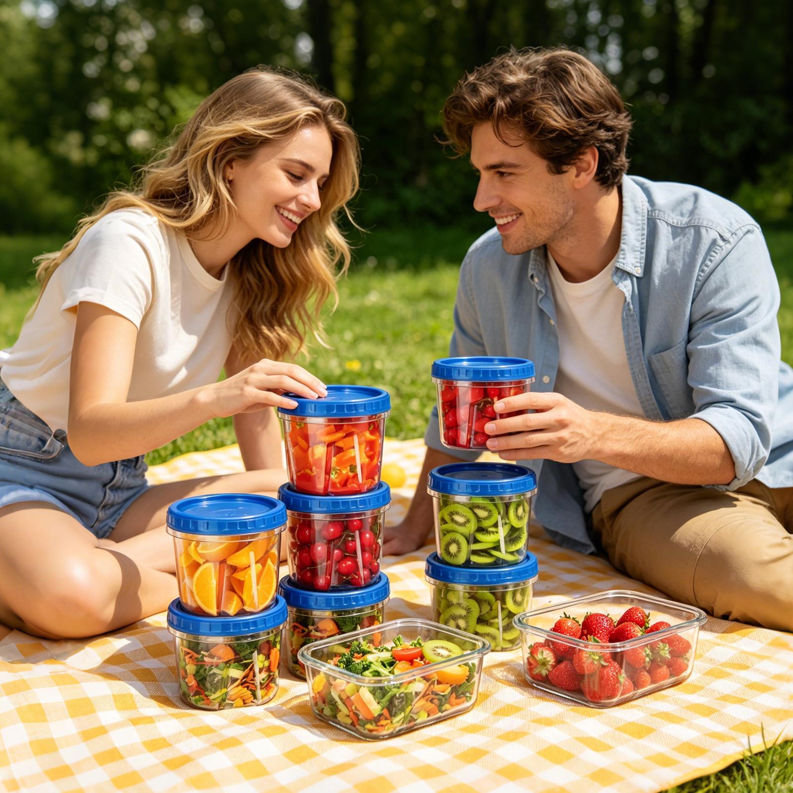 冷凍庫用食品保存容器 6個入り 16オンス 漏れ防止 積み重 - Food Storage In The Kitchen のレビューと価格