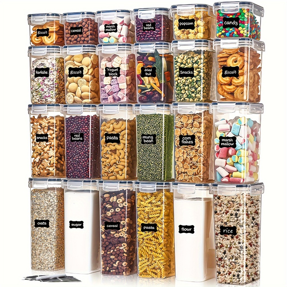 24個入り食品保存容器 12箱 12蓋 気密パントリーオーガ - Food Storage Cabinet For Kitchen のレビューと価格