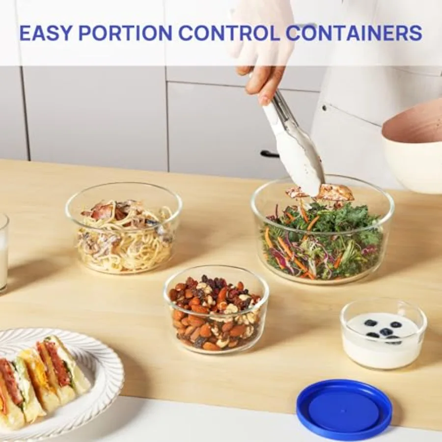 蓋付きガラスボウル4個セット（1カップ、2カップ、4カップ、 - Storage Food Prep のレビューと価格