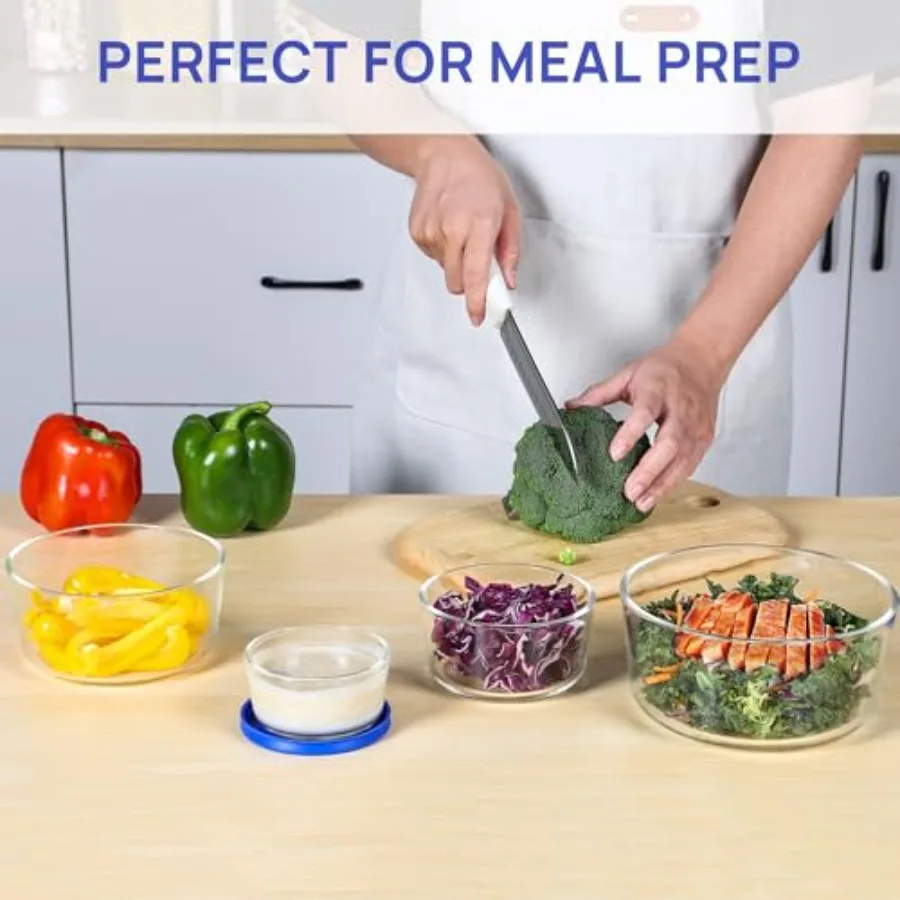 蓋付きガラスボウル4個セット（1カップ、2カップ、4カップ、 - Storage Food Prep のレビューと価格