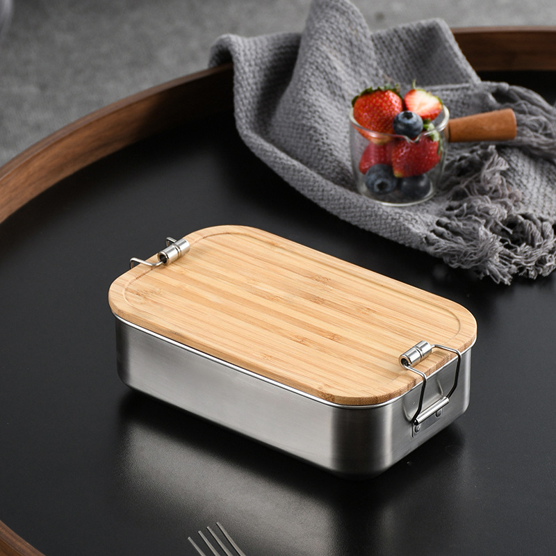 ステンレス鋼弁当箱和風バックルポータブルタッパーウェア食品保 - Food Storage Tupperware のレビューと価格