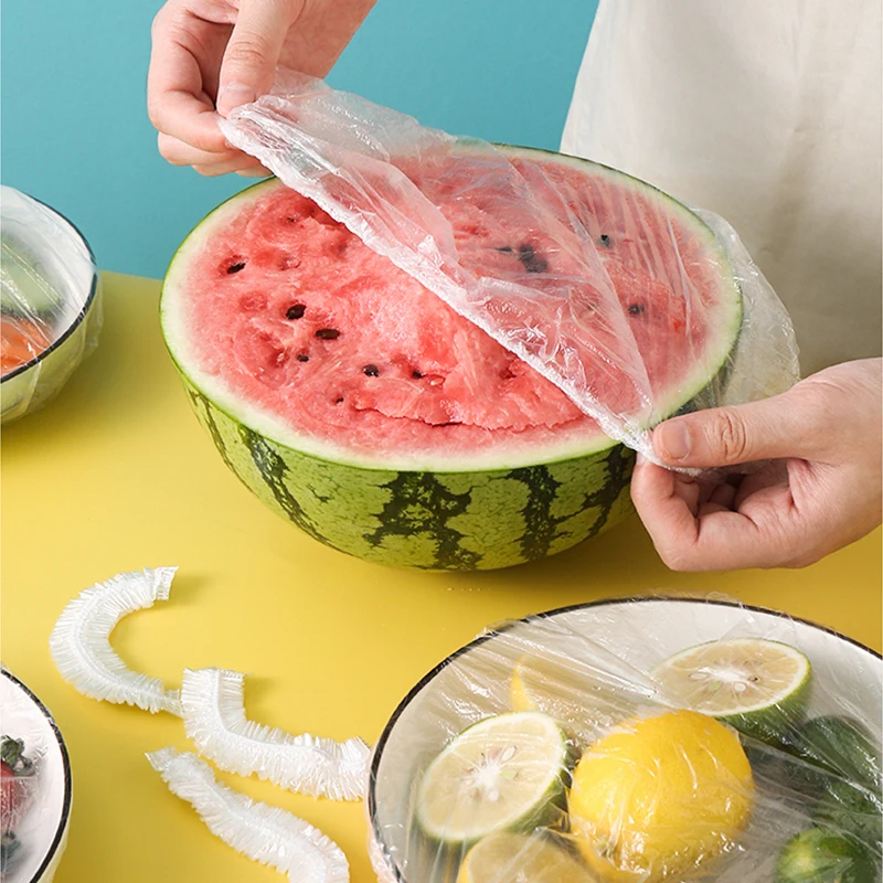 200 個使い捨て食品カバープラスチックラップ弾性食品蓋フル - Food Storage Tupperware のレビューと価格