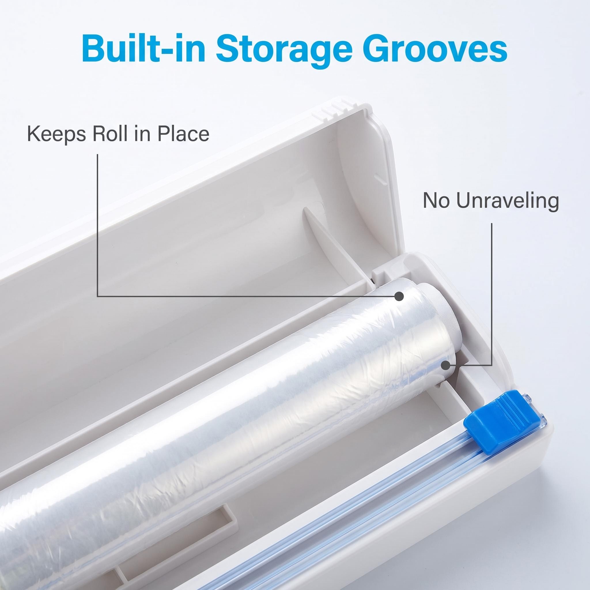 再利用可能なラップディスペンサー、隠しスライド式ブレード付き - Storage Food Prep のレビューと価格