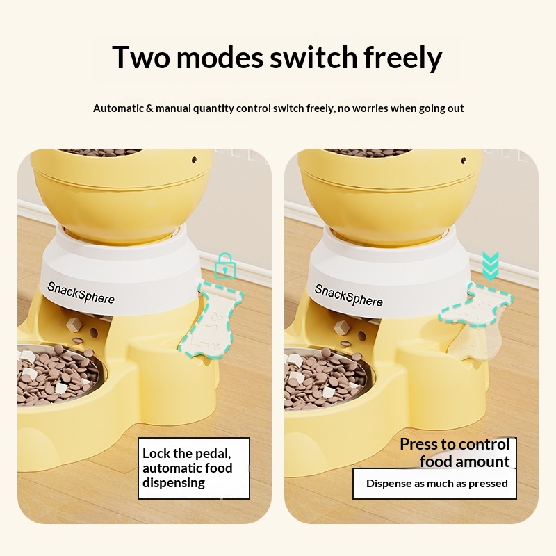 プッシュダウン式自動ペットフィーダー、大容量おやつディスペン - Storage Tips For Food のレビューと価格