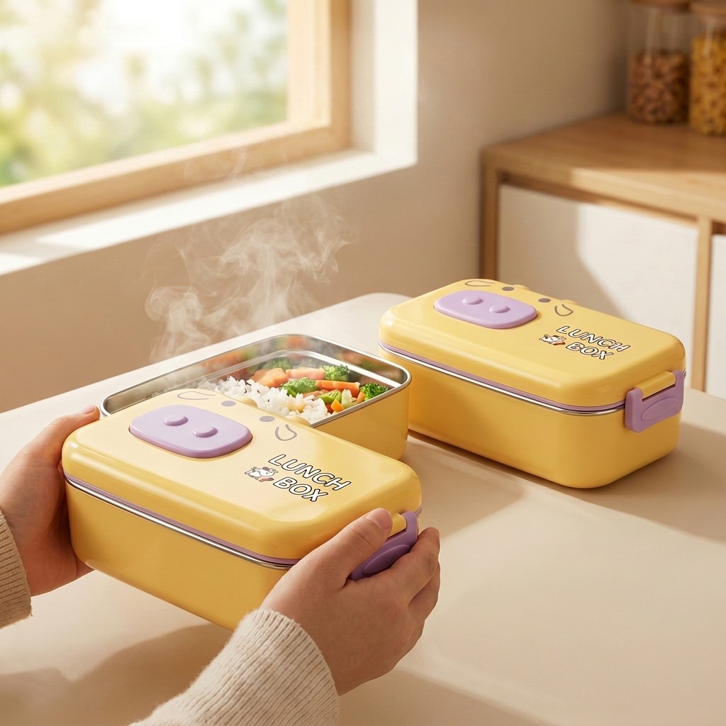 304ステンレス製弁当箱、漏れ防止仕切り付き子供用ランチボッ - Food Storage Cabinet For Kitchen のレビューと価格
