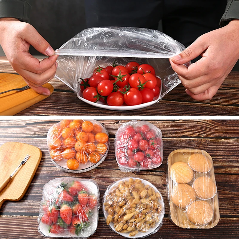 再利用可能な使い捨て食品カバープラスチックラップ耐久性のある - Food Storage Tupperware のレビューと価格