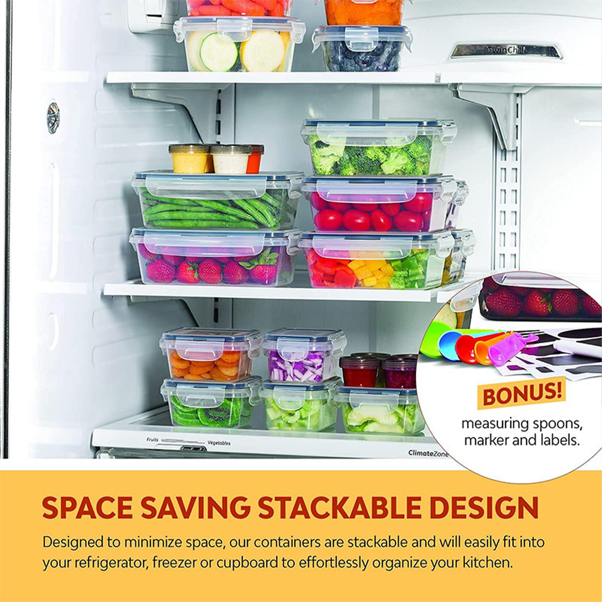 24個/セット 食品保存容器セット キッチン食品保存容器 果 - Food Storage Vegetables のレビューと価格