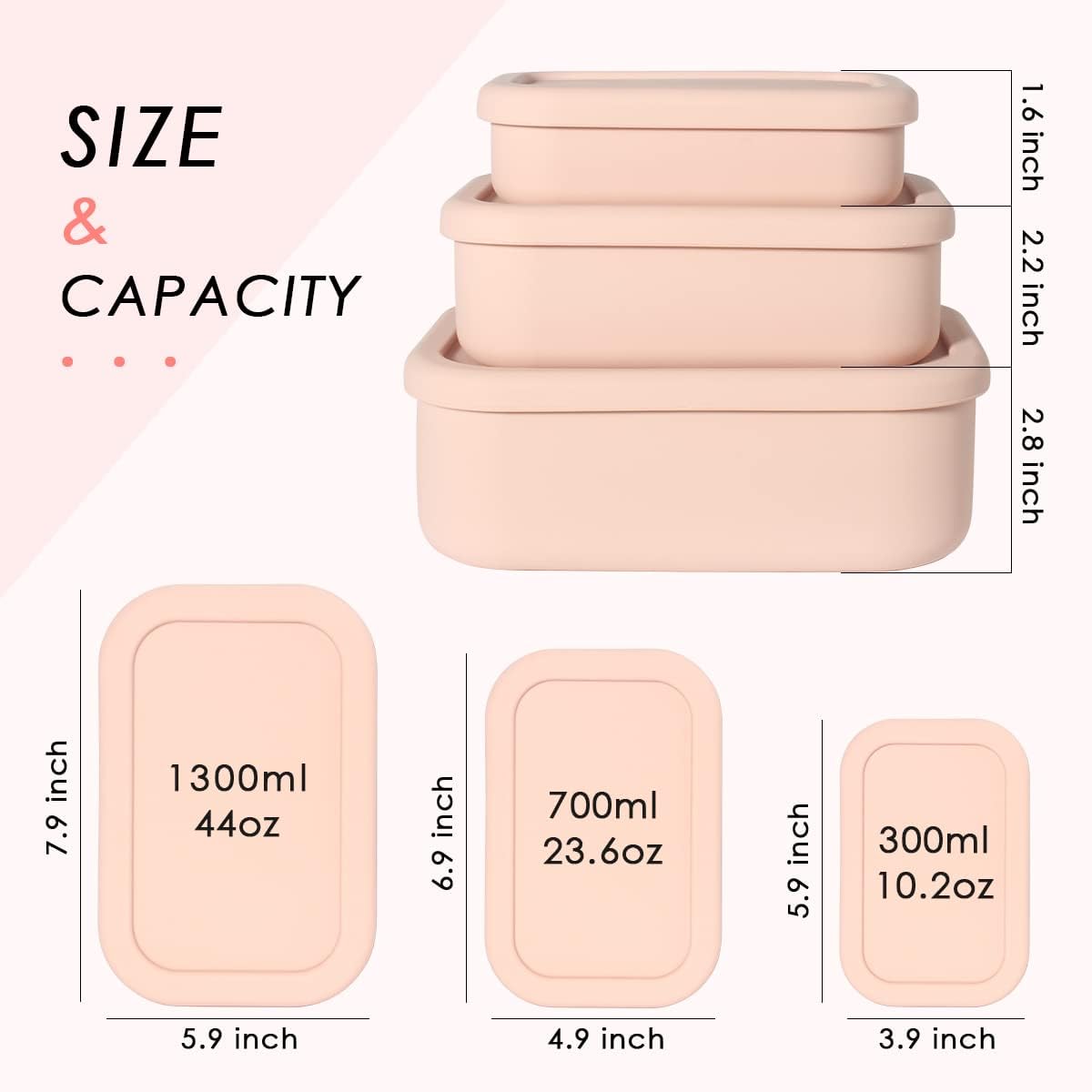シリコン弁当箱ランチコンテナ、YONGHAO漏れ防止ランチコ - Food Storage Tupperware のレビューと価格
