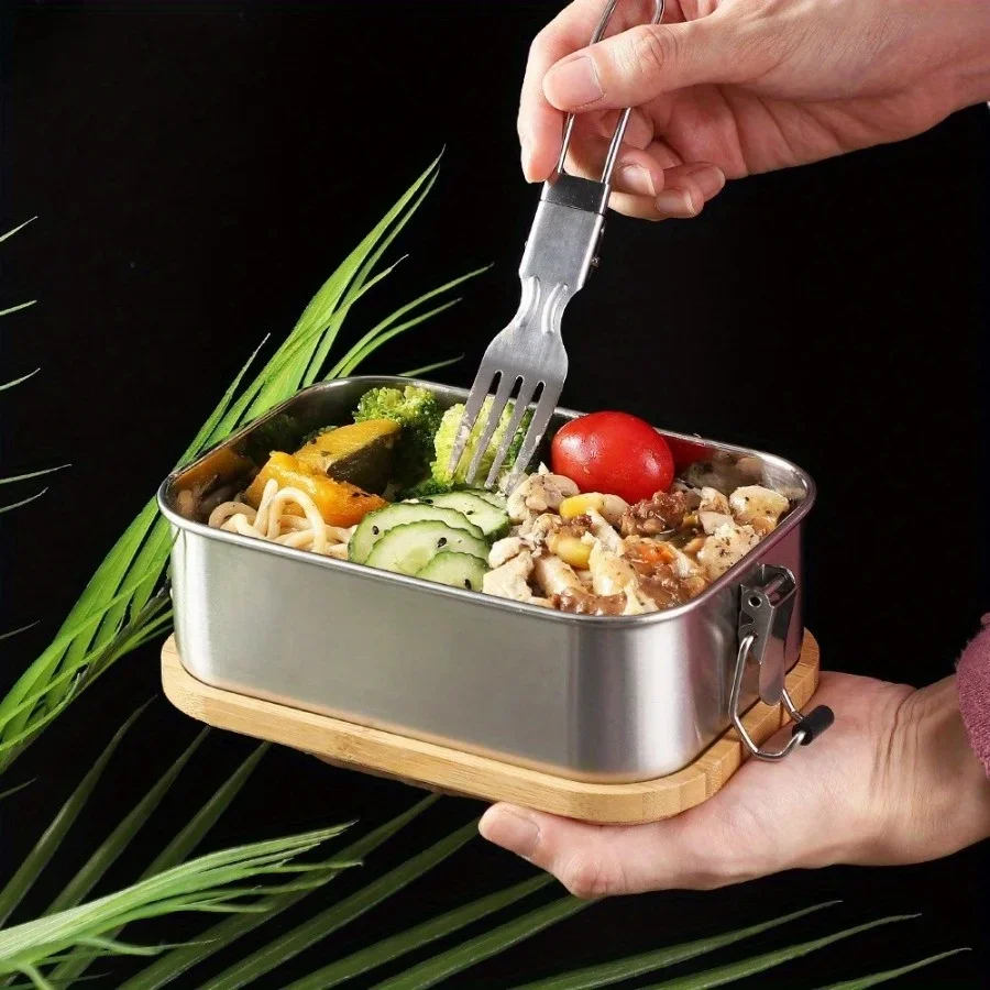 ステンレス鋼の竹のふた,弁当箱,食品収納ボックス,和風,新し - Food Storage Ideas のレビューと価格