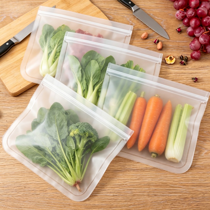 シリコン製食品保存容器 再利用可能な食品保存袋 ランチバッグ - Food Storage Tupperware のレビューと価格