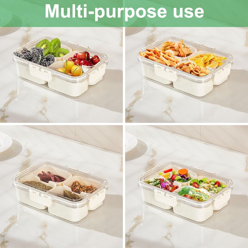ポータブル食品保存箱、スナック収納ボックス、蓋付き4つのコン - Food Storage Ideas のレビューと価格