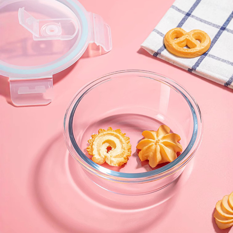 ホームキッチンミニマリストガラス製ランチボックス電子レンジ対 - Storage Food Prep のレビューと価格