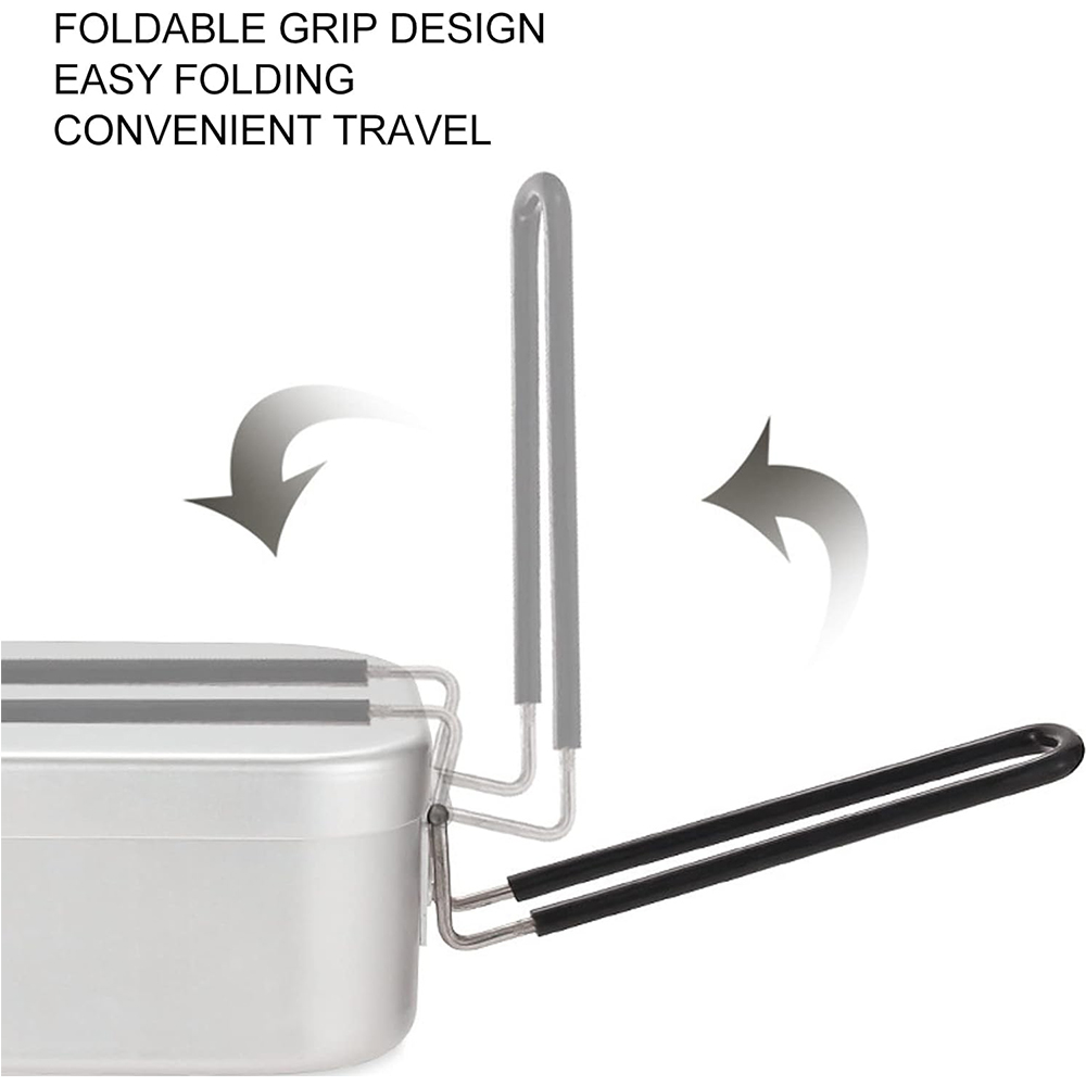 800 ミリリットルアルミ弁当箱屋外キャンプ調理器具食器折り - Food Storage Kits のレビューと価格