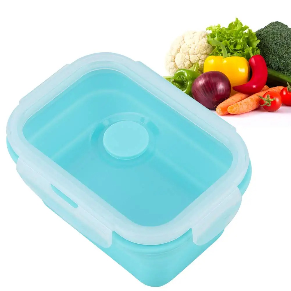 4 サイズ折りたたみシリコーン食品容器ポータブル弁当弁当箱マ - Food Storage Tupperware のレビューと価格