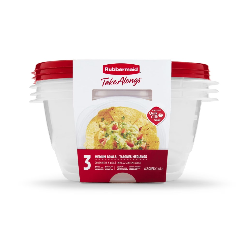 蓋付き大型丸型食品保存容器、3個セット、各容量6.2カップ、 - Storage Food Prep のレビューと価格