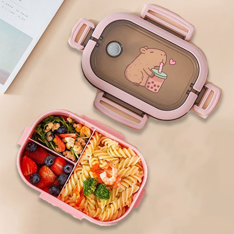 カピバラ弁当箱アニメ動物プリント食品保存容器子供学校ピクニッ - Food Storage Ideas のレビューと価格