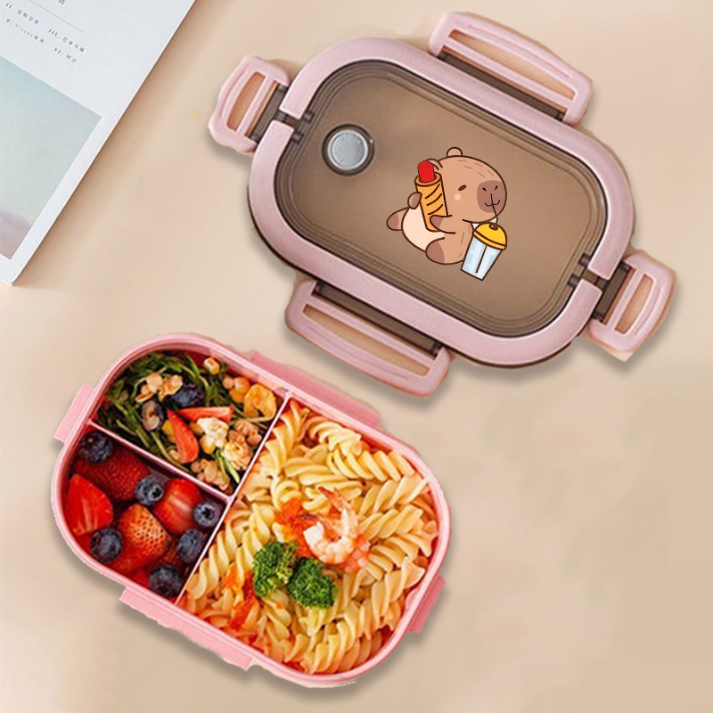 カピバラ弁当箱アニメ動物プリント食品保存容器子供学校ピクニッ - Food Storage Ideas のレビューと価格