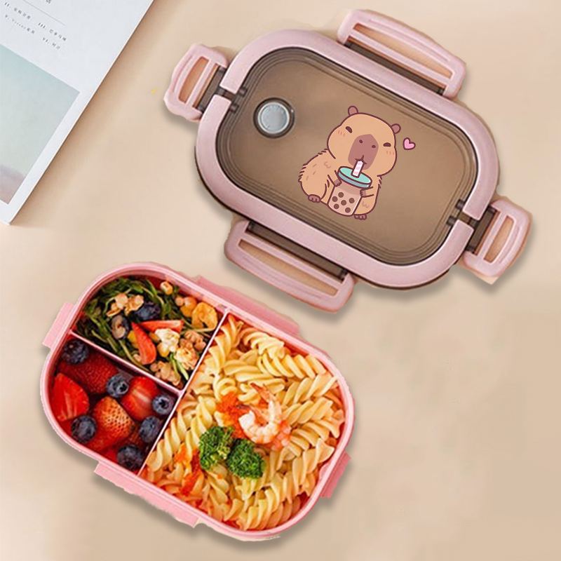 カピバラ弁当箱アニメ動物プリント食品保存容器子供学校ピクニッ - Food Storage Ideas のレビューと価格