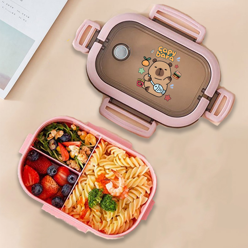 カピバラ弁当箱アニメ動物プリント食品保存容器子供学校ピクニッ - Food Storage Ideas のレビューと価格