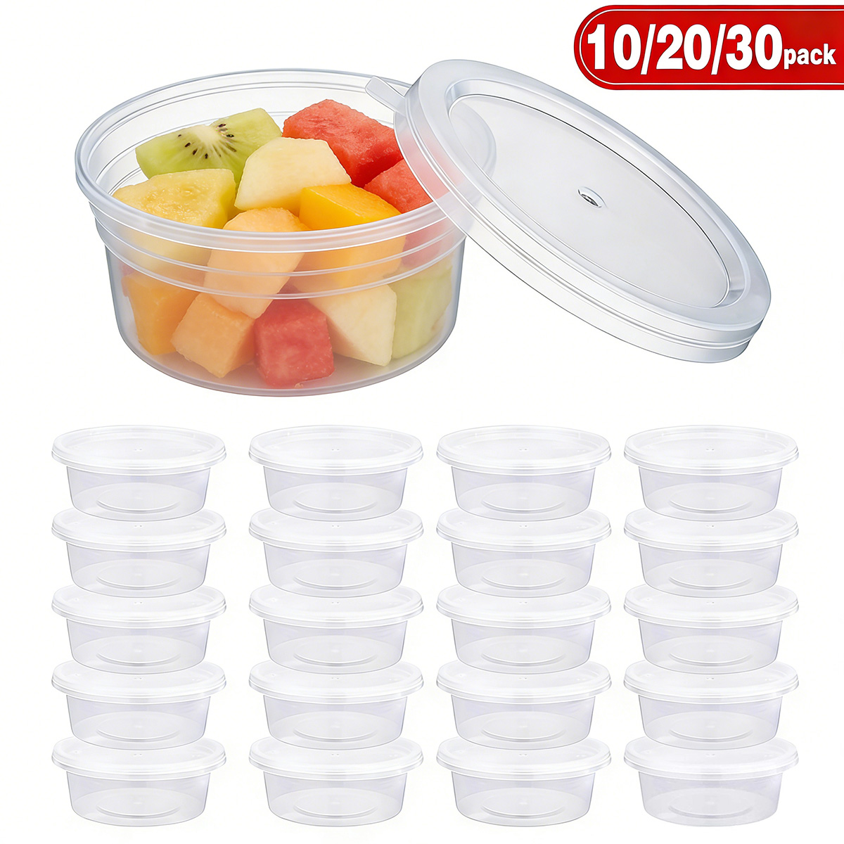 10/20/40個入り小型スライム容器（蓋付き）、調味料容器 - Food Storage Ideas のレビューと価格