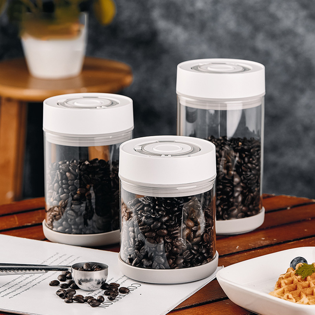 キッチン防湿ガラスコーヒー豆ジャー自動インテリジェント真空保 - Food Storage Ideas のレビューと価格