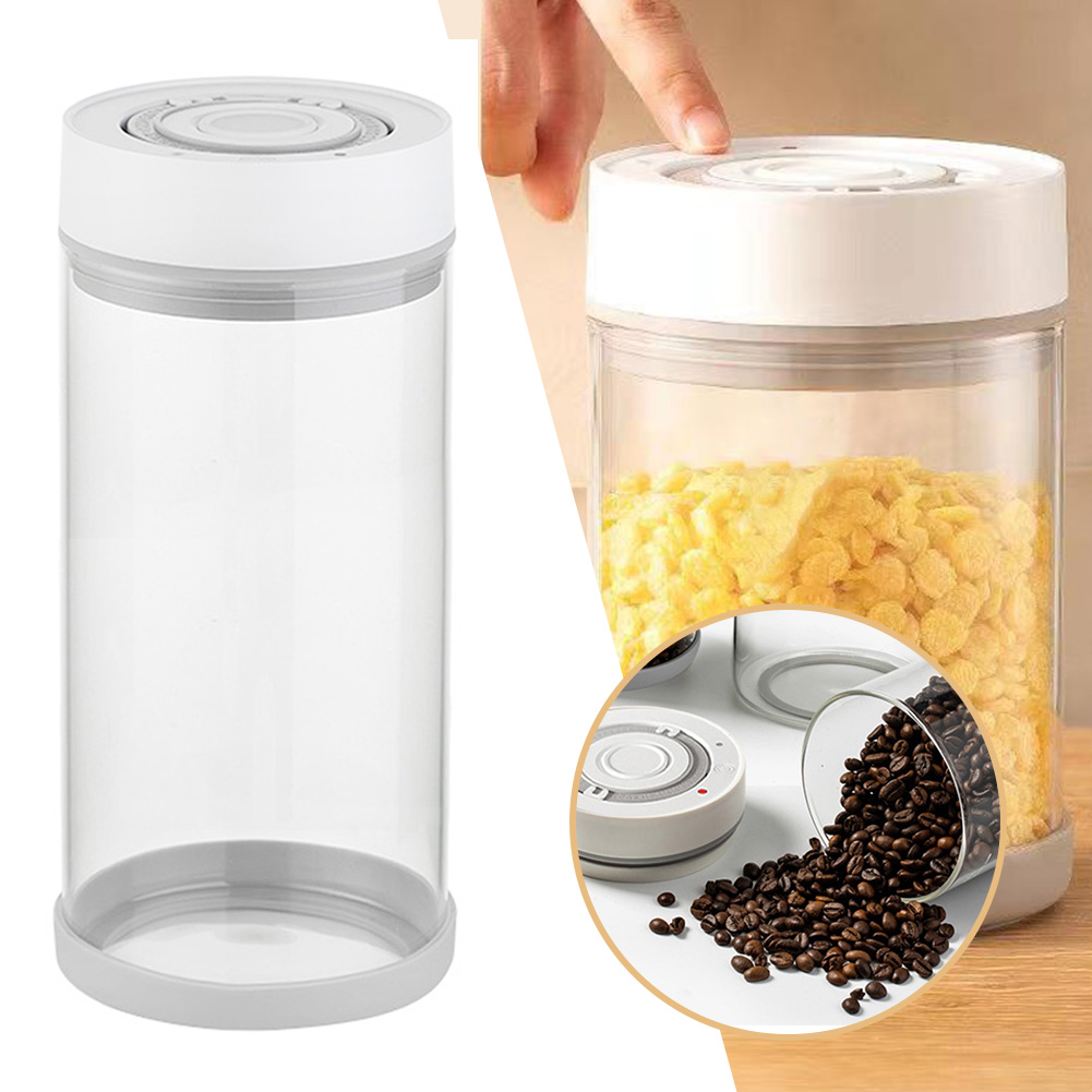 キッチン防湿ガラスコーヒー豆ジャー自動インテリジェント真空保 - Food Storage Ideas のレビューと価格