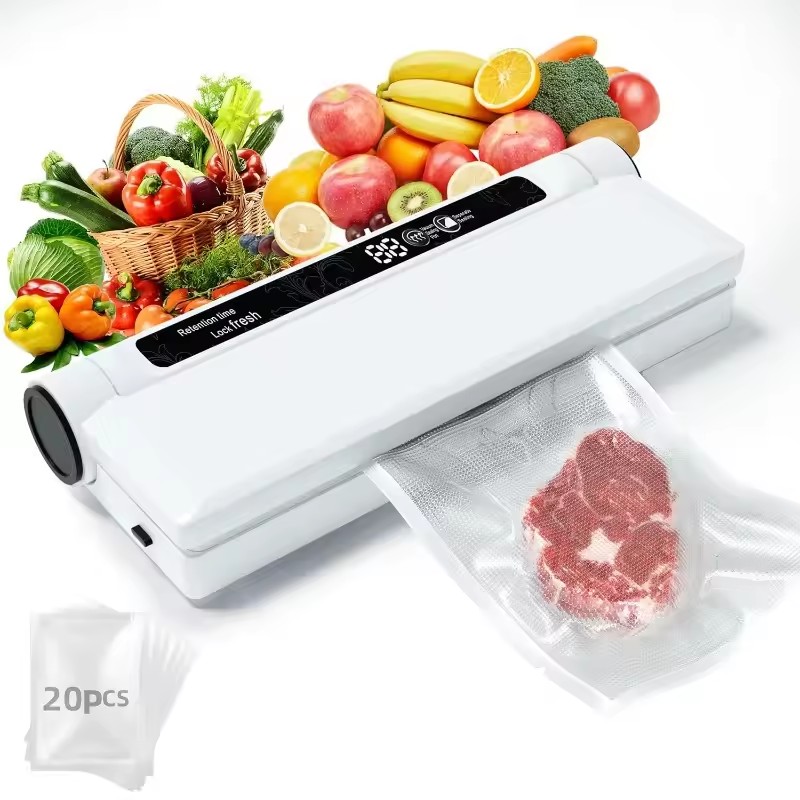 食品保存真空シーラーマシン 75KPA 強力吸引 乾湿両用モ - Food Storage Vacuum Sealer Machine のレビューと価格