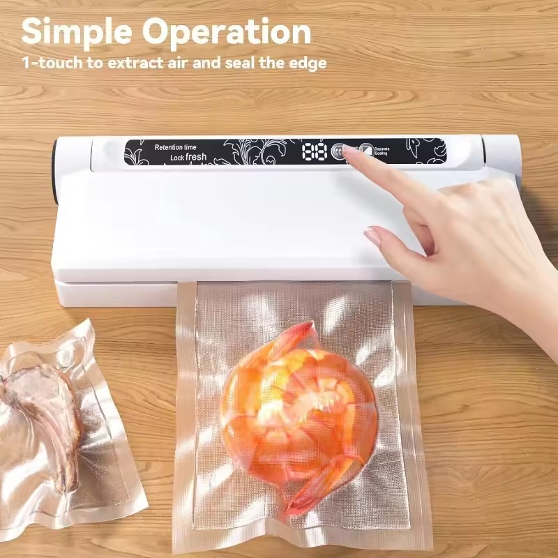 食品保存真空シーラーマシン 75KPA 強力吸引 乾湿両用モ - Food Storage Vacuum Sealer Machine のレビューと価格