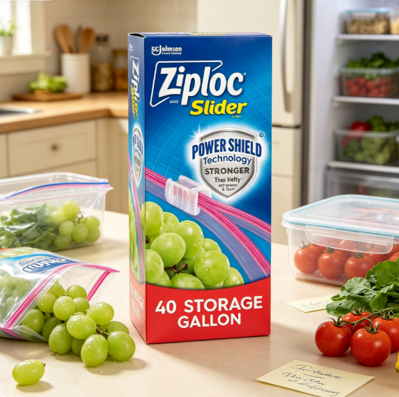 再利用可能なガロンサイズのスライダー式食品保存袋40枚入り、 - Food Storage In The Kitchen のレビューと価格