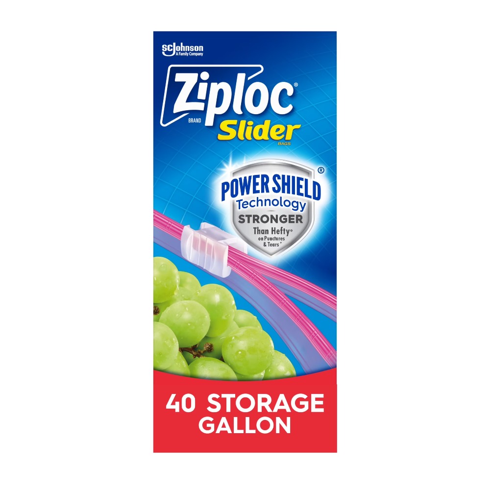 再利用可能なガロンサイズのスライダー式食品保存袋40枚入り、 - Food Storage In The Kitchen のレビューと価格