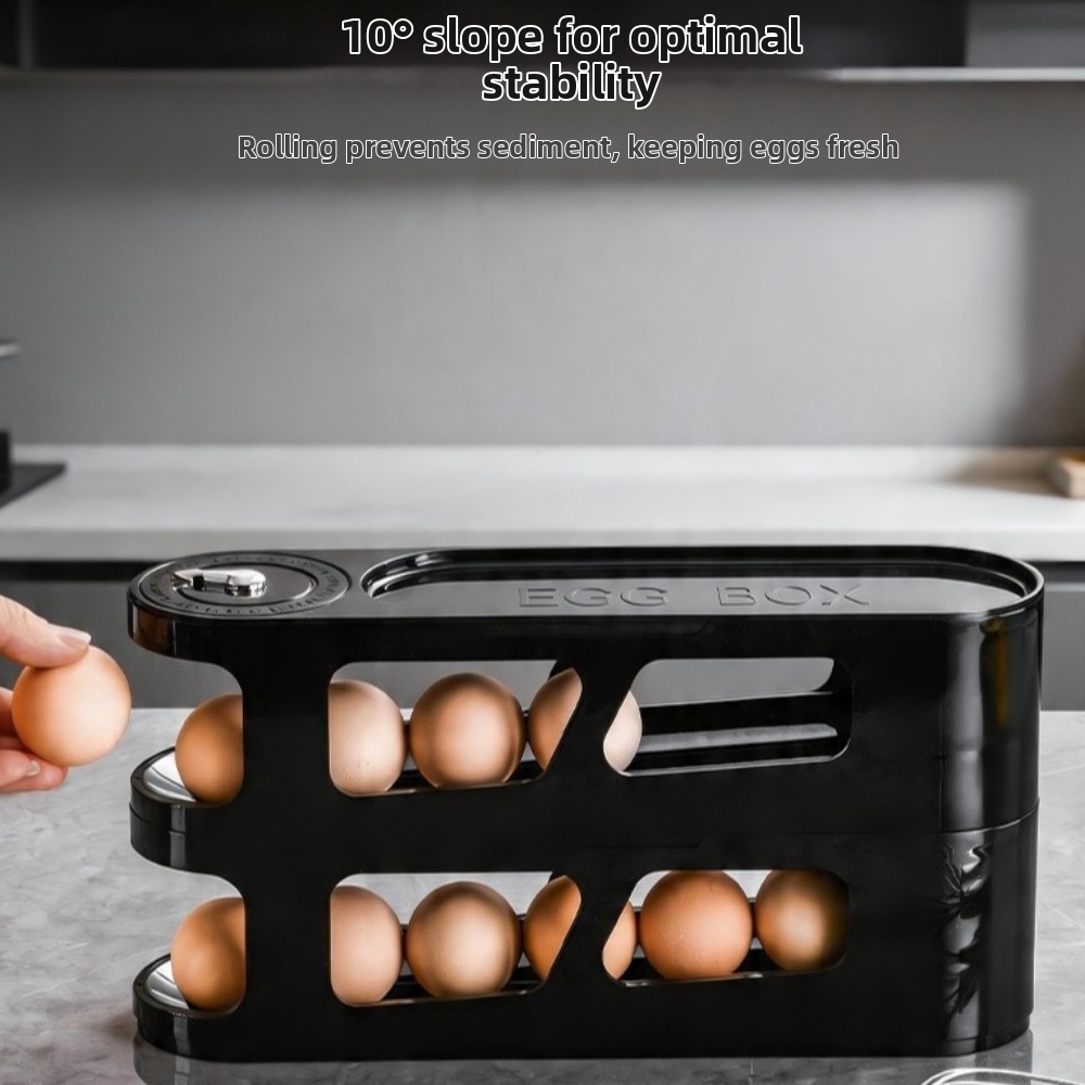 大容量の卵収納ボックス、蓋付き省スペース、卵オーガナイザー、 - Food Storage Cabinet For Kitchen のレビューと価格
