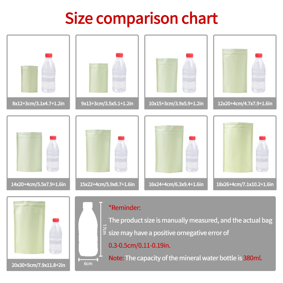 50/100個入り マットペールイエロー ジッパー付きスタン - Food Storage Usa のレビューと価格