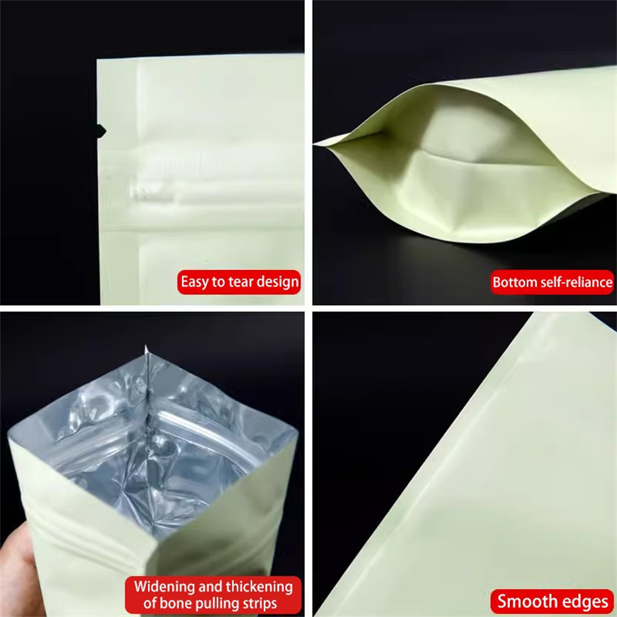 50/100個入り マットペールイエロー ジッパー付きスタン - Food Storage Usa のレビューと価格